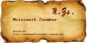 Moiszaszk Zsombor névjegykártya